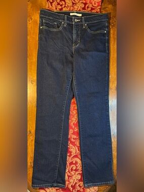 Levi's 314 Women's Dark Blue Shaping Straight-Leg Jeans Sz 30 (10)